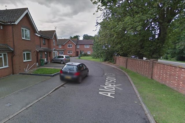 There was one report of burglary on or near Alderson Close recorded in January 2020