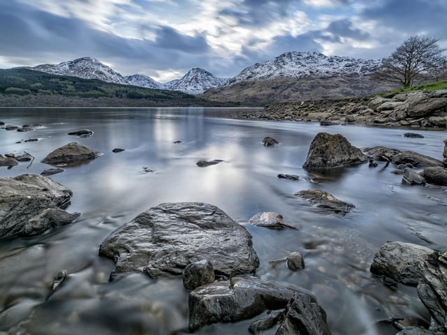"I went to Inversnaid to photograph the waterfalls but on arrival I thought this view across Loch Lomond towards Inveruglas with the snow-capped hills in the background made a very nice image." Sam Smith, Ardrossan
