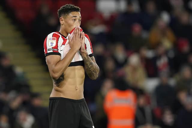 Sheffield United striker Daniel Jebbison is expected to be involved at Millwall: Andrew Yates / Sportimage