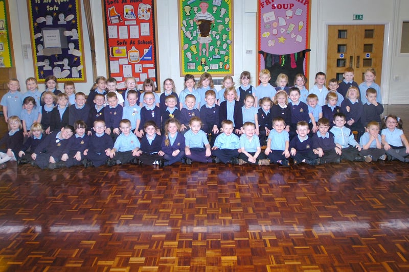 Back to 2009 for this view of the new starters at Kingsley Primary School.