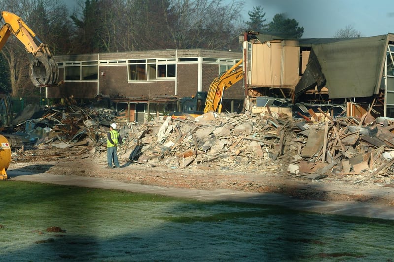 Piles of debris is all that remained of some of the buildings in 2008.
