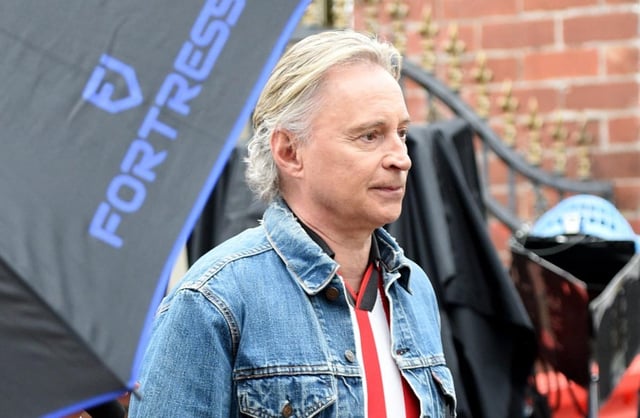 Robert Carlyle pictured during filming for The Full Monty Disney+ TV series which is taking place in Manchester (pic: Mark Campbell/MCPIX)