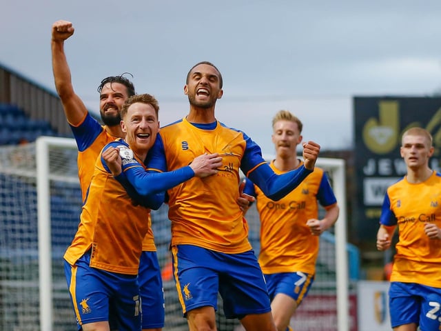 Jordan Bowery celebrates his goal.
