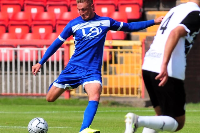 After earning himself the 'super-sub' tag in last weekend's win over Harrogate Town Liddle is expected to come back into the starting XI in place of the suspended Neill Byrne. Liddle has been dealing with an achilles problem but has stated he is ready to play 90 minutes again for boss Challinor. Picture by Bernadette Malcolmson