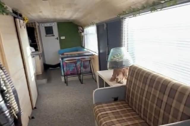 Inside the converted bus (Photo: SWNS)