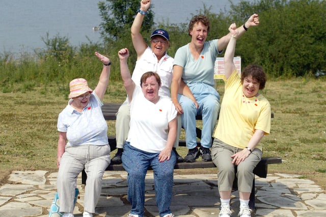 Residents from the Parkwood Day Centre, based in Alfreton, Derbyshire, who took part in a sponsored walk at Carsington Water. in 2006
