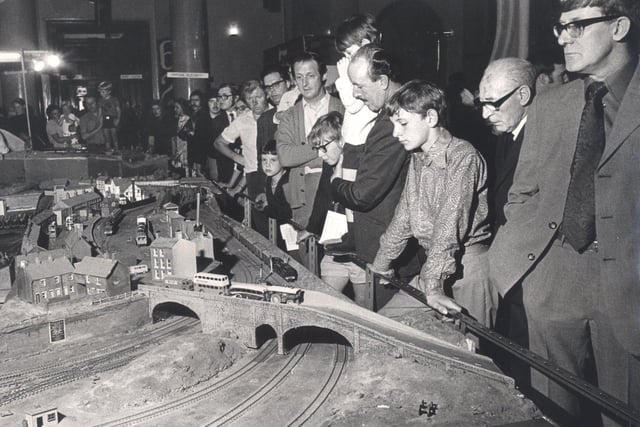 The Sheffield Model Railway Enthusiats show at Sheffield City Hall in August 1973