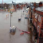 The Wicker in Sheffield city centre following the floods of 2007.