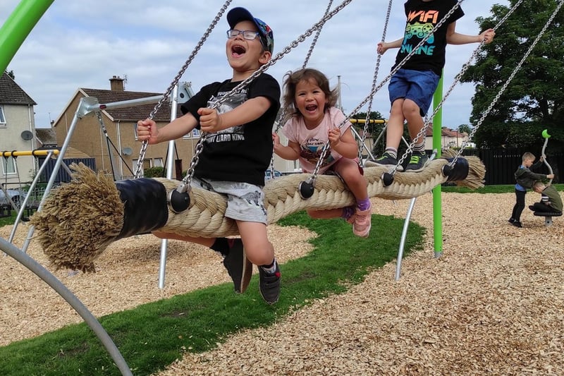 Stephanie Ng took this picture of her children enjoying a new park seconds from their house in Musselburgh.
