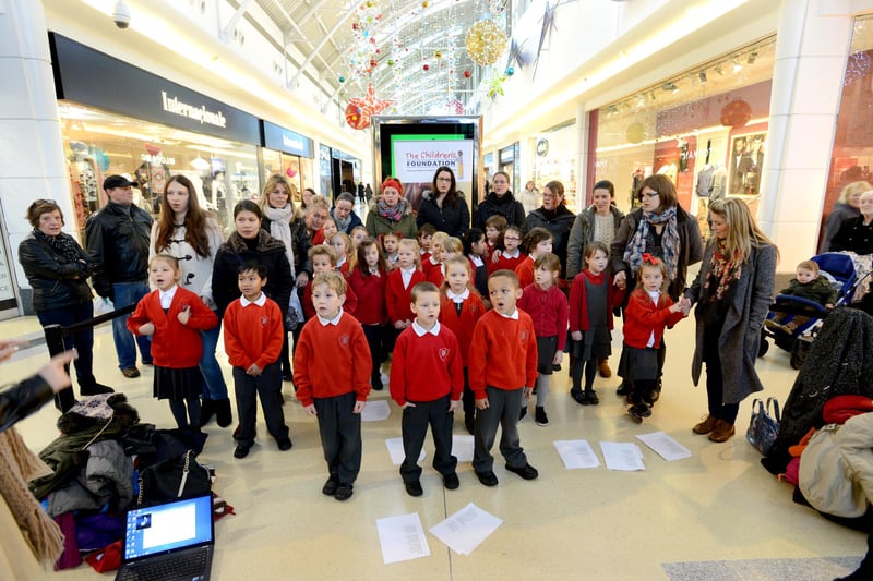 Pupils, staff and parents from Barnes Infant School were singing festive songs in The Bridges in this scene from 8 years ago. Can you spot someone you know?