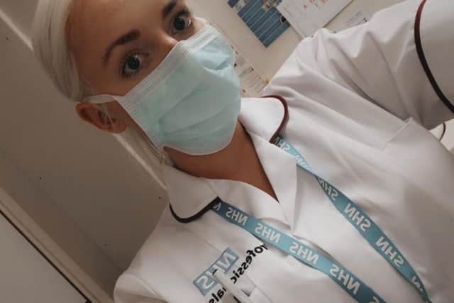 Paris Hulley is working on the frontline in Sheffield hospitals
