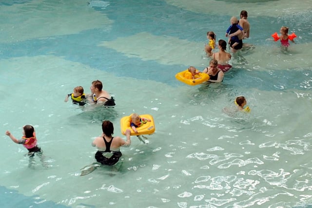 March 2008. Southsea's Pyramids has had a stay of execution as it was due to close at the end of the month. Pictured are parents and toddlers enjoying the swimming pool. Picture: Paul Jacobs (081019-10b)