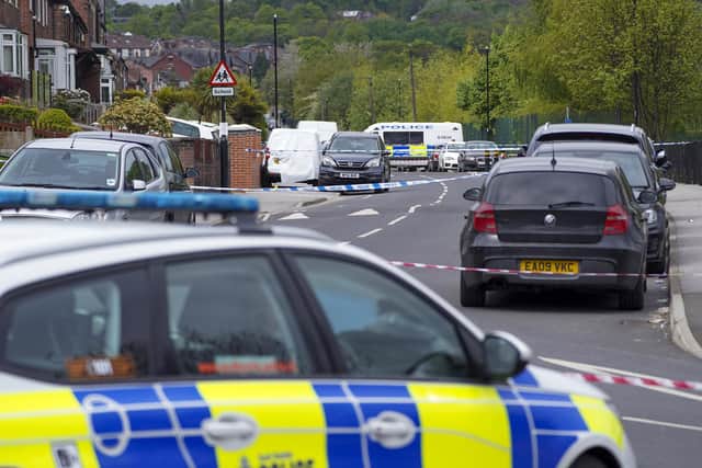 Police incident Earl Marshall Road in Sheffield. Picture Scott Merrylees