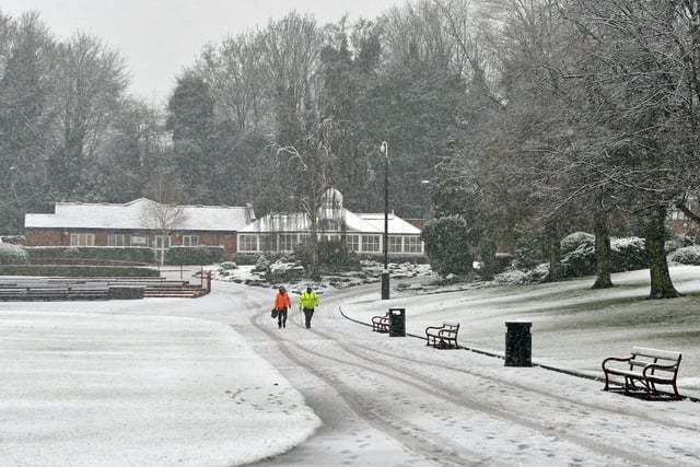 Queens Park in the snow
