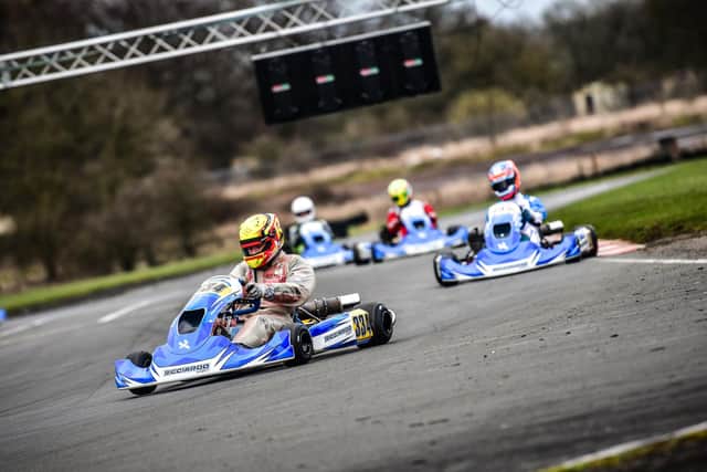 Sheffield youngster Rowan Campbell-Pilling is following in the footsteps of Formula One star Lewis Hamilton. He has just won his first senior title