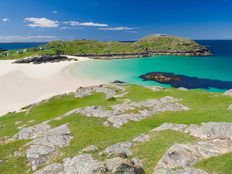 SItting on the coast of the community-owned lands of the Assynt Foundation, an hour north of Ullapool, if you visit Vestey’s Beach and Achmelvich Sands on a sunny day you could be forgiven for thinking you were in the Caribbean - such is the perfect mix of white sand and inviting turquoise water.
