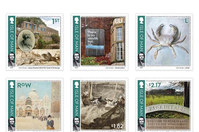 Set of six stamps exploring the life of John Ruskin.