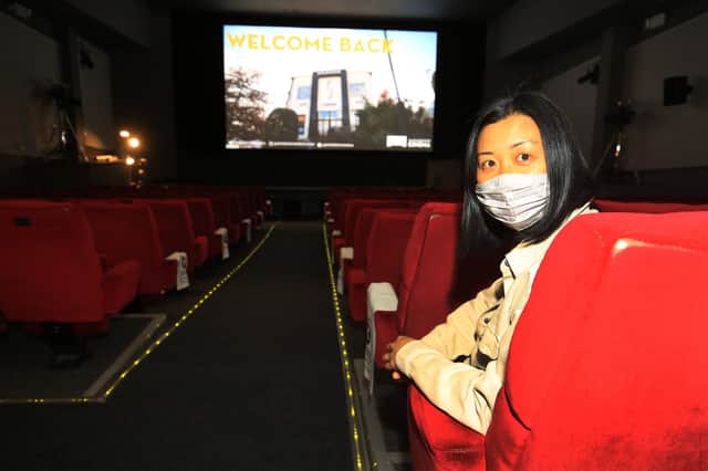 The Showroom cinema in Sheffield as it prepared to reopen again after lockdown restrictions are easing. Pictured is Lesley Ellerby. Picture: Chris Etchells