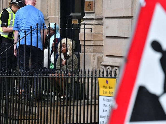 Glasgow police have said the situation is contained and the ongoing incident is not a threat to the wider public
