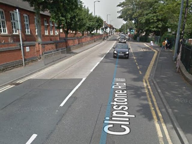 THe B6030, also known as Clipstone Road West was 6th in the list, with 49 accidents recorded