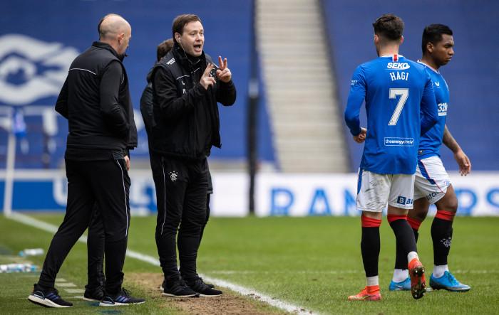 Took charge of the technical area with Steven gerrard sitting out on a one-match ban for his half-time protests at Livingston.
Job done with three points achieved.