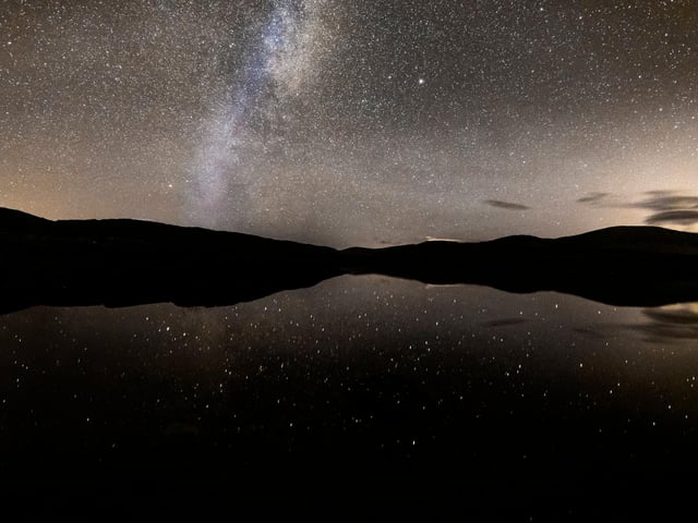 Clatteringshaws Loch sits in the darkest spot of the Galloway Forest Park,  the first Dark Sky Park in the UK and the fourth in the world, with a particularly dramatic stellar show usually on offer from the visitor centre here.
