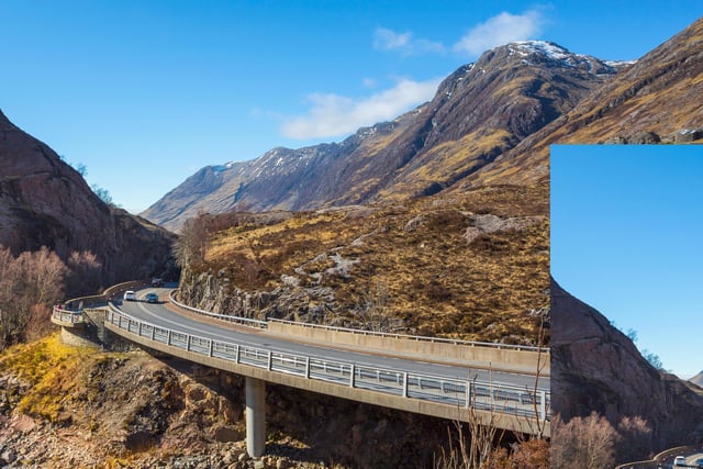 Scotland has no shortage of big thrill drives, including the A82 through Glencoe where you will be dwarfed by the mighty Three Sisters mountains which seem like they are in touching distance. PIC: Visit Scotland/Kenny Lam.