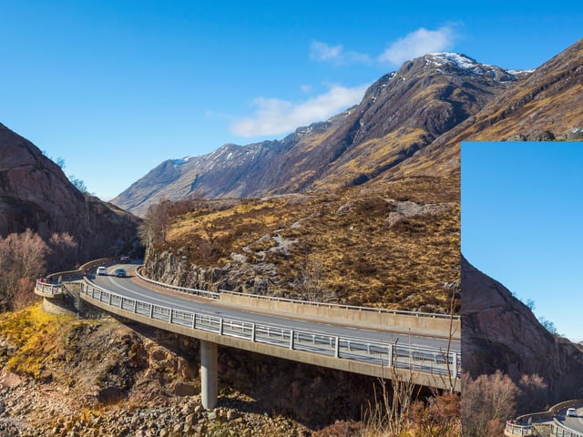 Scotland has no shortage of big thrill drives, including the A82 through Glencoe where you will be dwarfed by the mighty Three Sisters mountains which seem like they are in touching distance. PIC: Visit Scotland/Kenny Lam.