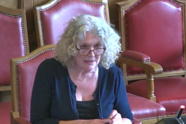 Sharon Watson, speaking on behalf of Kenwood Community Growers and Nether Edge Sustainable Transformation at Sheffield Council's planning and highways committee meeting.