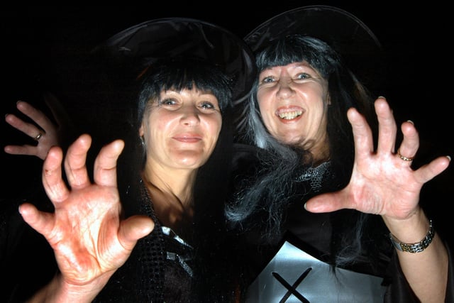 Ghosts and ghouls at the Halloween evening and fireworks held at Langwith Lodge in 2007. Enjoying the fun are Dawn Mason, left, Activities Co-ordinator and Lynn Gedling Home Manager