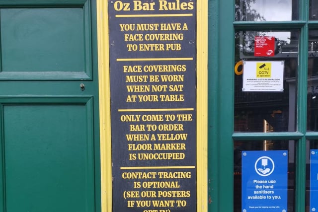Oz Bar has made sure that their rules and guidelines are clear and visible