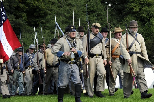 Over 600 re-enactors from Ancient Rome to World War Two took part in the Sheffield Fayre in Norfolk Park, pictured here in 2010. Here are the American Civil War group