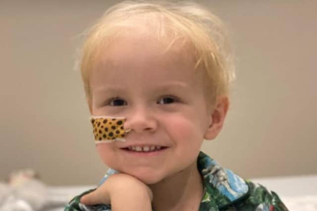 Jude Mellon-Jameson's parents are raising money for a pioneering cancer treatment the hope will reduce the chances of the illness returning for the three year old boy