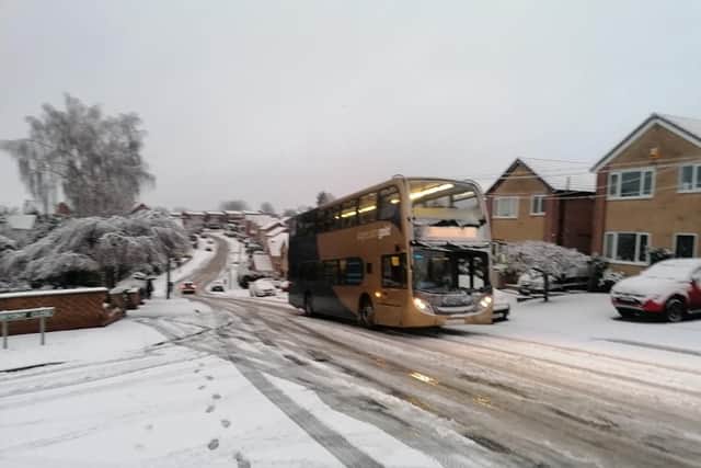 Snow is causing travel disruption on Sheffield's roads this morning (Photo: Archive)