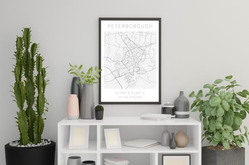 Sold on Etsy by BoathousePrints, this deluxe Peterborough poster is made on thick and long-lasting matte paper and is the perfect gift for anyone who lives or has lived in the Peterborough area. Prices start from £10 and can also be bought with a frame. etsy.me/3kqL3pr