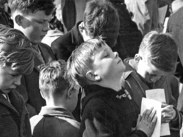 An Easter service held in West Park, Jarrow in 1963.