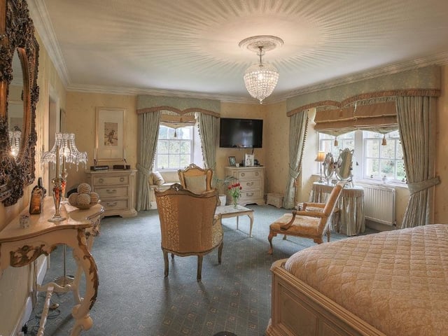 This is one of the many bedrooms that this house holds - most of the bedrooms are themed in a Scots and French style