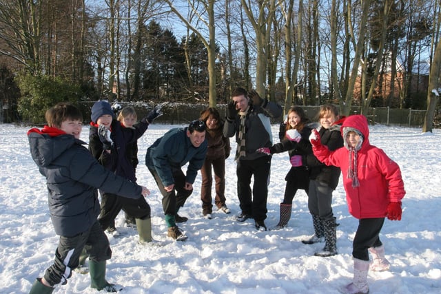These people were having fun in the snow a decade ago