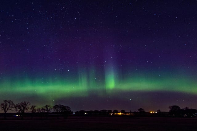 The Northern Lights display seen from the northern outskirts of Carnoustie.