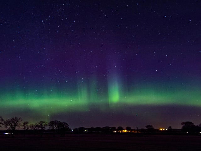 The Northern Lights display seen from the northern outskirts of Carnoustie.