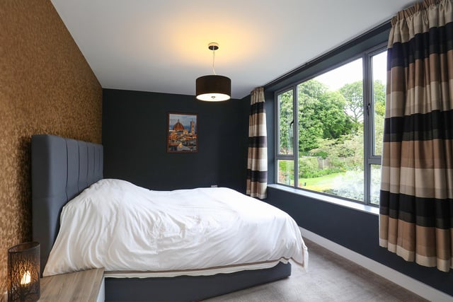 The spacious bedrooms are spread across two levels of the property.