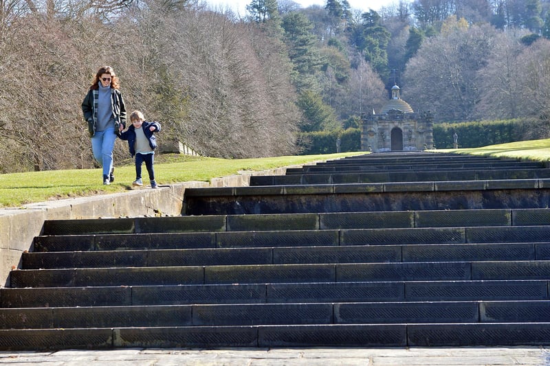 Becky and Monty Glassberg enjoyed walking around the reopened gardens at Chatsworth House.