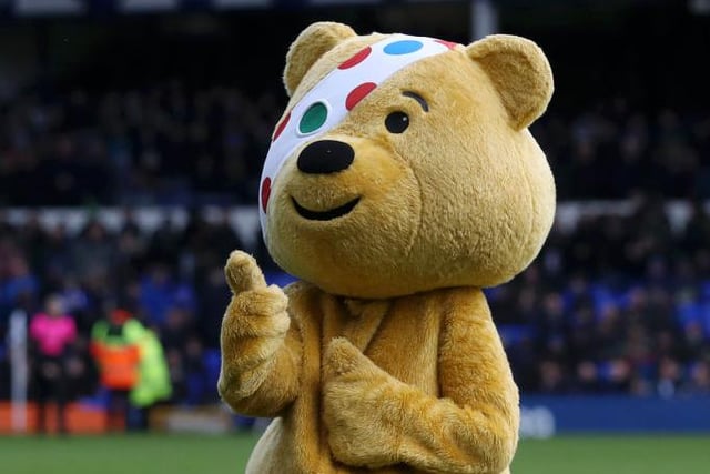 The famous bear has also attended a variety of football games throughout the years, including the Premier League match between Everton FC and West Ham United at Goodison Park in 2019 (Photo: Ian MacNicol/Getty Images)