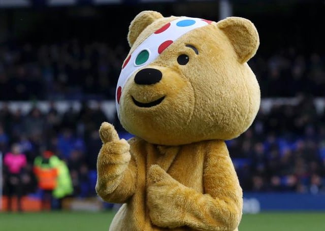 The famous bear has also attended a variety of football games throughout the years, including the Premier League match between Everton FC and West Ham United at Goodison Park in 2019 (Photo: Ian MacNicol/Getty Images)