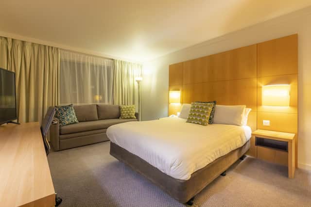 A spacious Holiday Inn hotel room