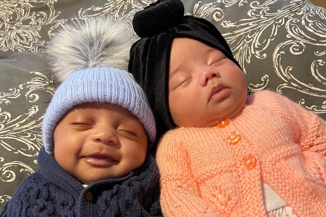 Twins Oak-Lea Kathleen and Oban Alexander were born on 25 March