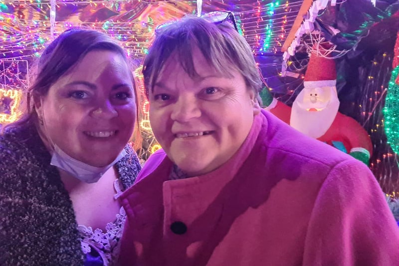 Natalie Eglintine: My mam Maxine Martha Bell. I love this photo as it was the day she got told she would beat the cancer, so went for a drive to see all the Christmas decorations and we were able to get out the car at the most lit-up house in South tyneside as no one was around.