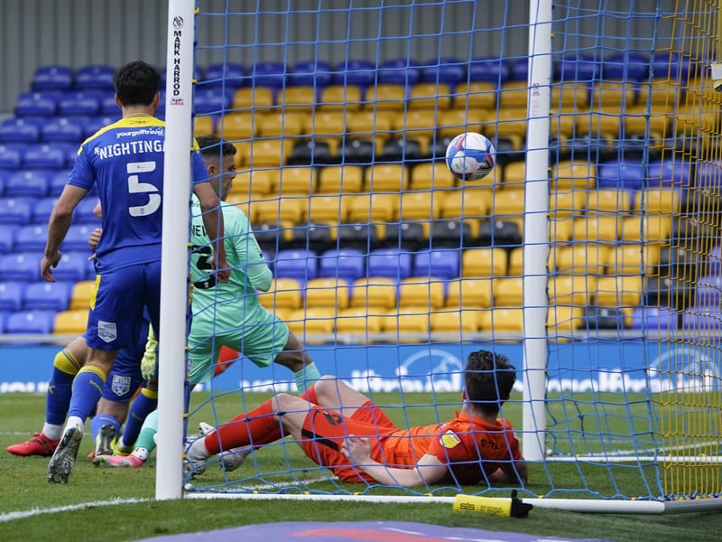 Ronan Curtis sees his 24th-minute effort find the back of the net.