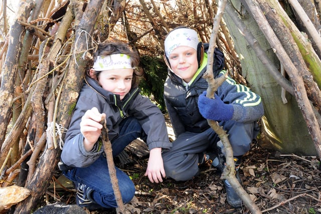 Bushcraft day at West Boldon Lodge in 2014 and Thomas Farrell and Corey-Lee McArdle looked like they were enjoying the experience.