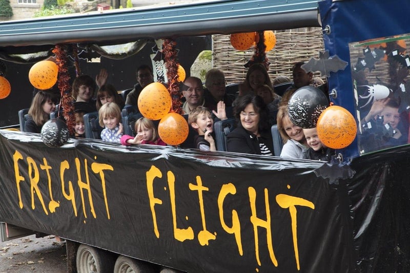 Halloween 2019 half-term fun at Chatsworth House, gardens and farmyard included their ever-popular Fright Flight rides
